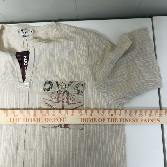 Hijo Casual Top Short Sleeves Made In Philippines Pocket Front Men M NWT - Picture 8 of 10